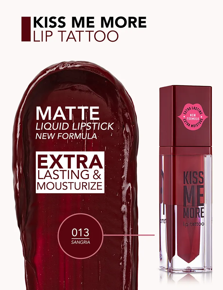 Flormar Kiss Me More Lip Tattoo, 13 Sangria