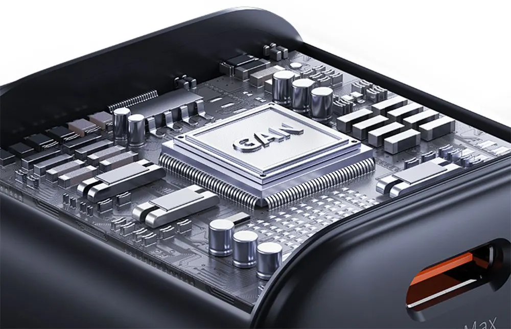 USAMS GAN MINI Fast Charger, 20W, Type-C Port, Black, CC260TC01