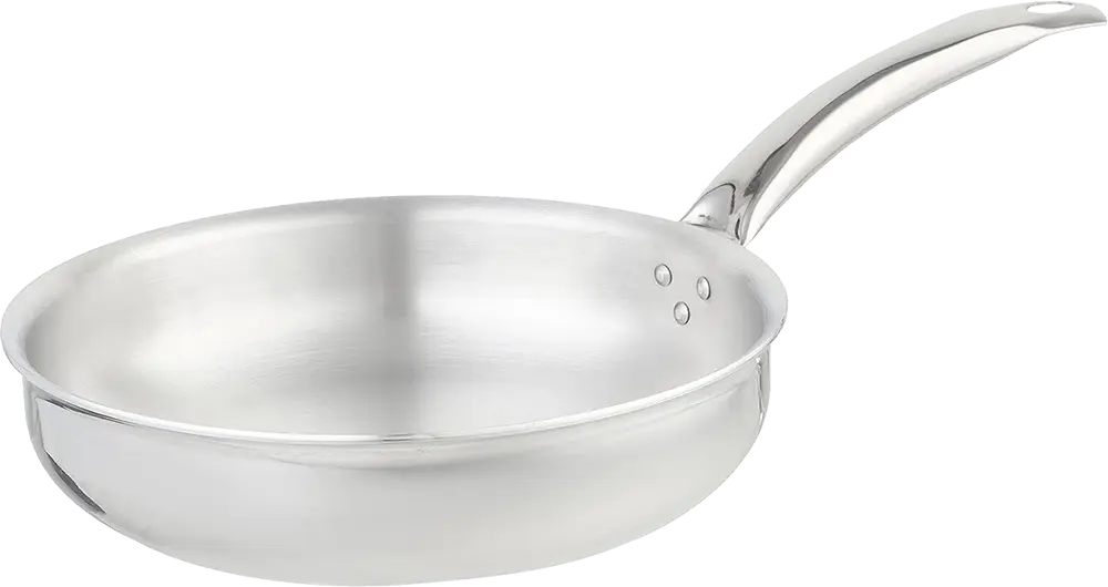 مقلاية هايبرد الومنيوم كلاسيك الاهرام، مقاس 24، يد ستانلس، لون فضي