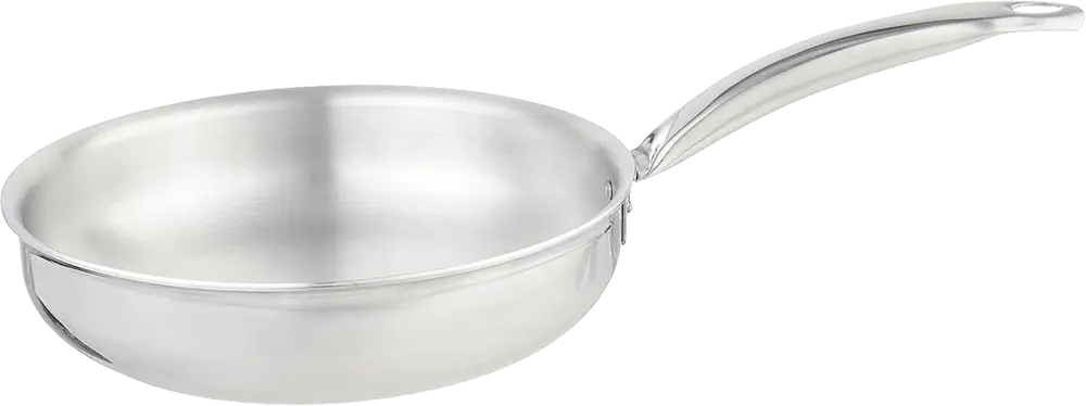 مقلاية هايبرد الومنيوم كلاسيك الاهرام، مقاس 24، يد ستانلس، لون فضي