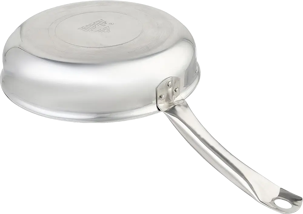 مقلاية هايبرد الومنيوم كلاسيك الاهرام، مقاس 24، يد ستانلس، لون فضي