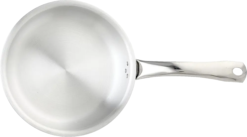 مقلاية هايبرد الومنيوم كلاسيك الاهرام، مقاس 24، يد ستانلس، لون فضي