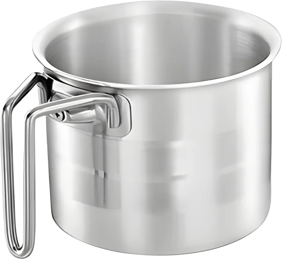 لبانة ألومنيوم الأهرام ستان ستربس كلاسيك، مقاس 14، يد ستانلس،غطا ألومنيوم، لون فضي