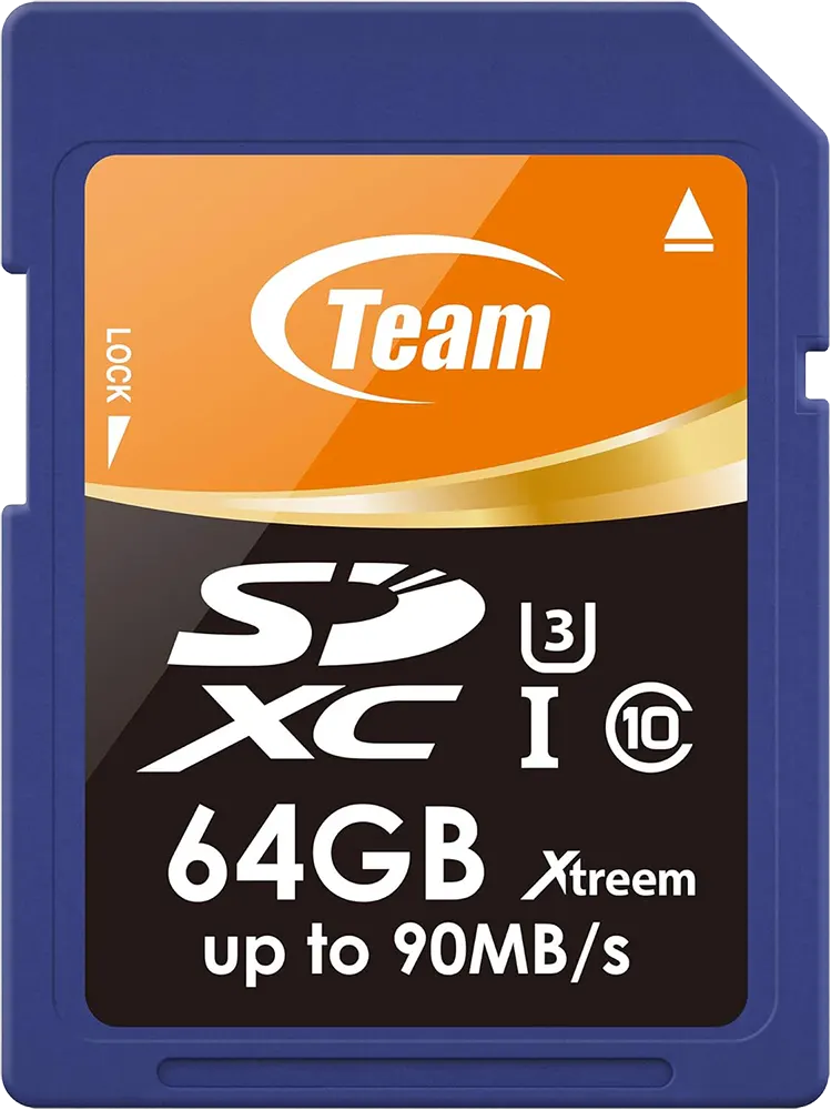 كارت ميموري تيم جروب SDXC، سعة  64 جيجابايت، سرعة قراءة 90 م-ث، TSDXC64GU301