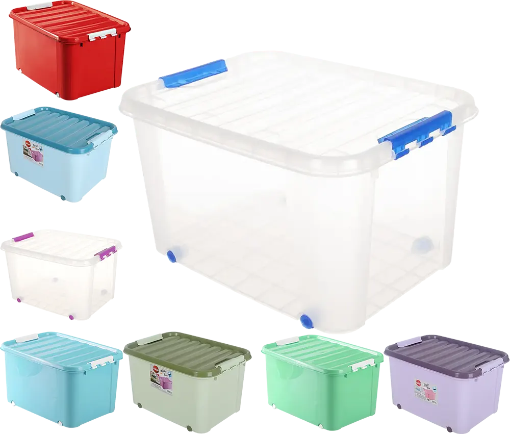 El Watania Light box Plastic Box, 72 Liters, Multi-Color