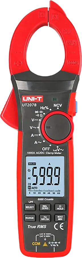 Uni-T Clamp Meter, 1000V, 1000A, UT207B