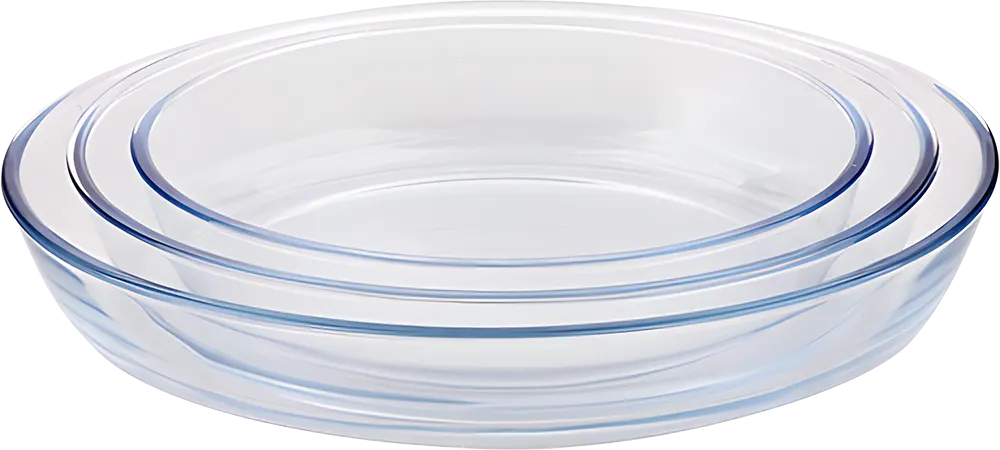 Simax Pyrex Casserole Set, 3 Pieces, Oval, Transparent