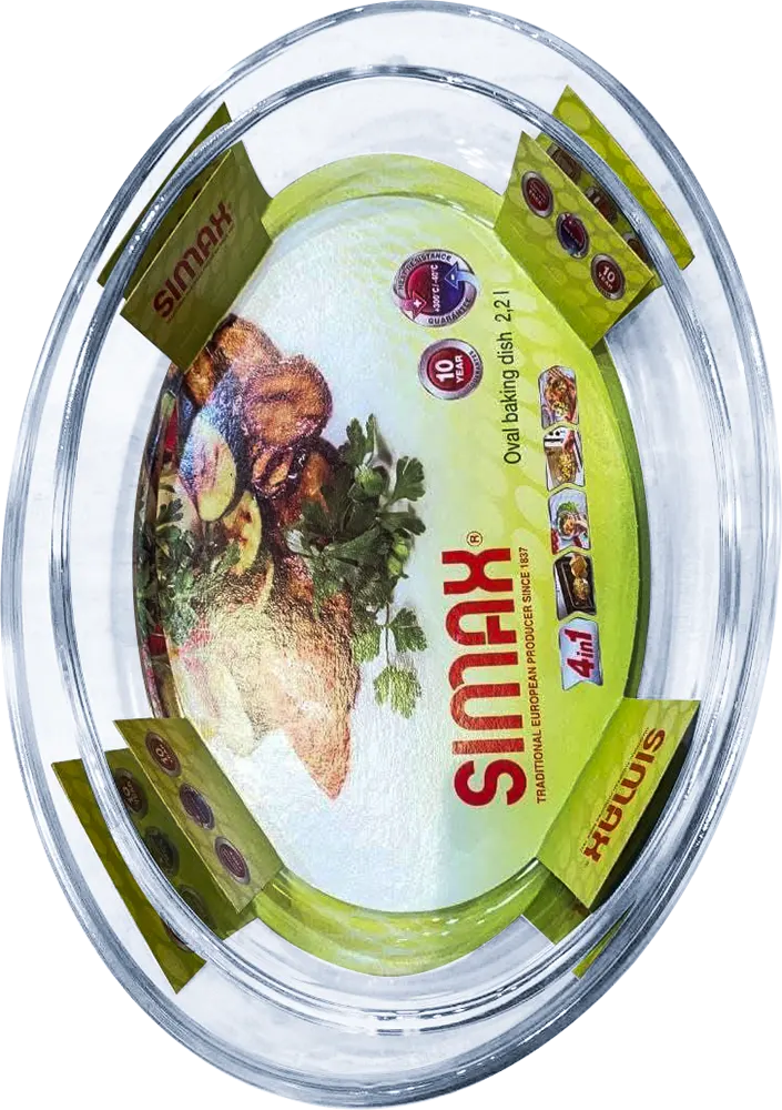 Simax Pyrex Casserole Set, 3 Pieces, Oval, Transparent