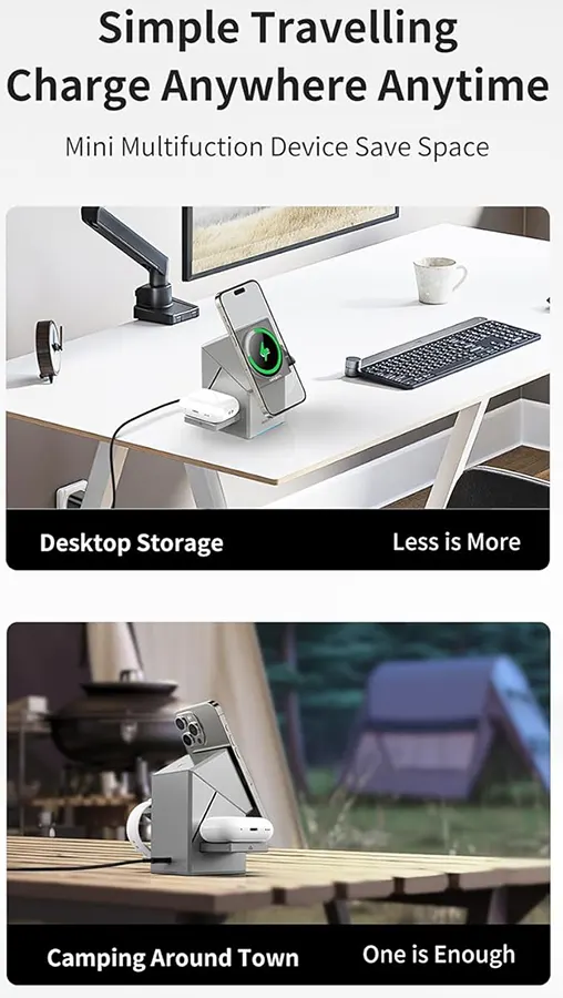 شاحن لاسلكي ماكسيكو المغناطيسي ، 15 وات ، 3X1 ، موديل MW11