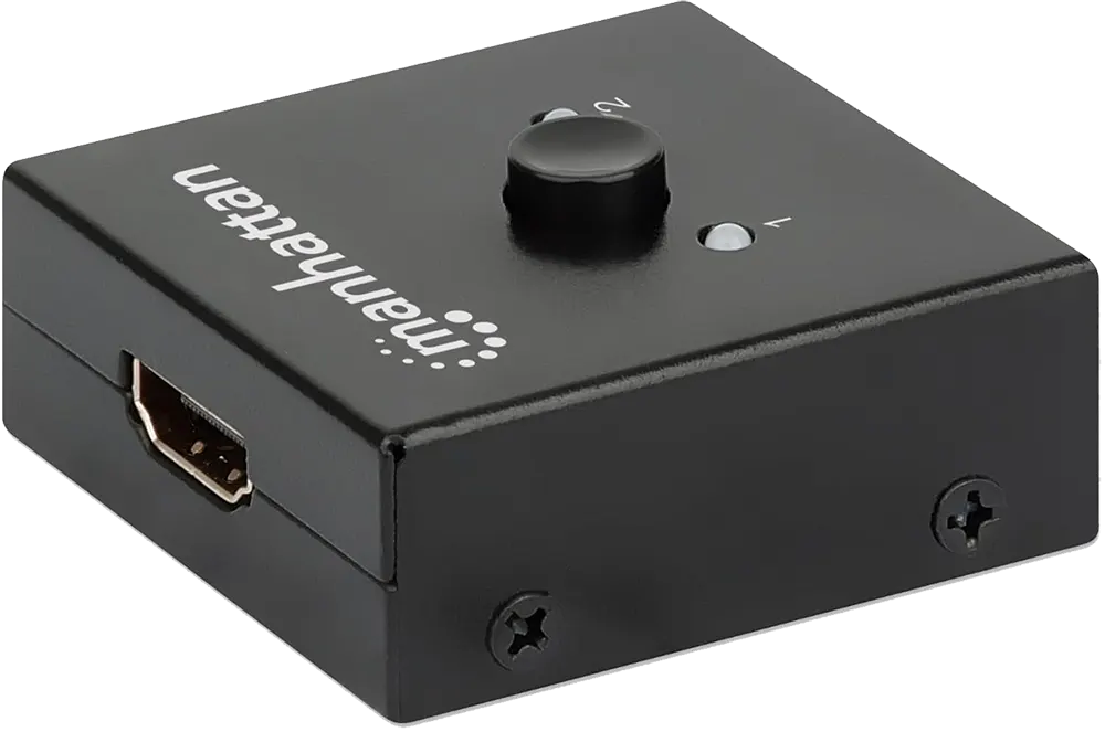 Manhattan 2-Way HDMI Cable Adapter, Supports Two HDMI Ports, 4K Quality, 60Hz Rate, Black, CV669