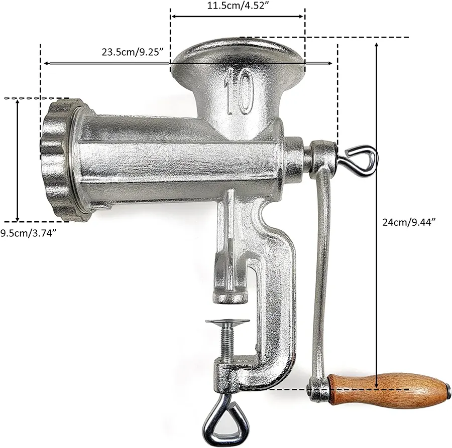 Andalus Meat Grinder, Zahra, Silver, 10