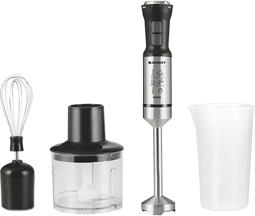 Jamaky Hand Blender, 2000W, 700ml Cup, 350ml Chopper Bowl, Black, JMAKY3006A