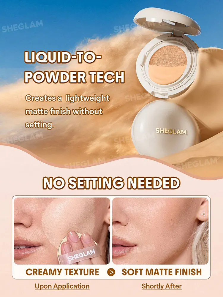 Sheglam Lock & Go Long-lasting Cushion Foundation, Sand