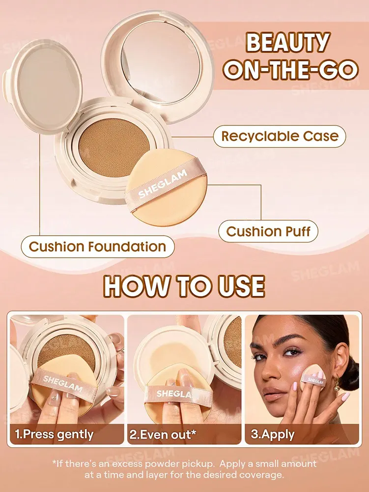 Sheglam Lock & Go Long-lasting Cushion Foundation, Sand