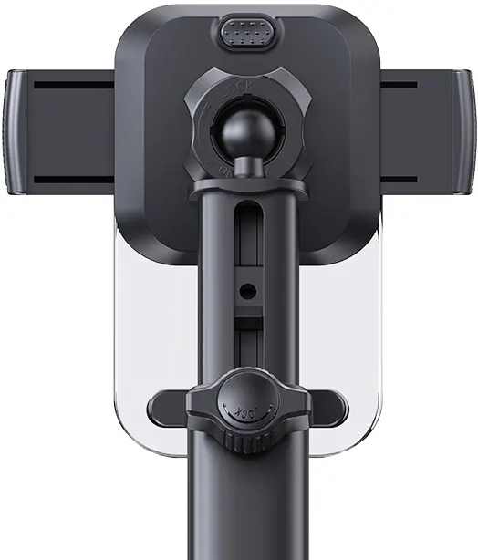 حامل هاتف شفاف  للسيارة من يوسامز، قابل للسحب حتى 45 مم، دوران 360 درجة، اسود، US-ZJ072