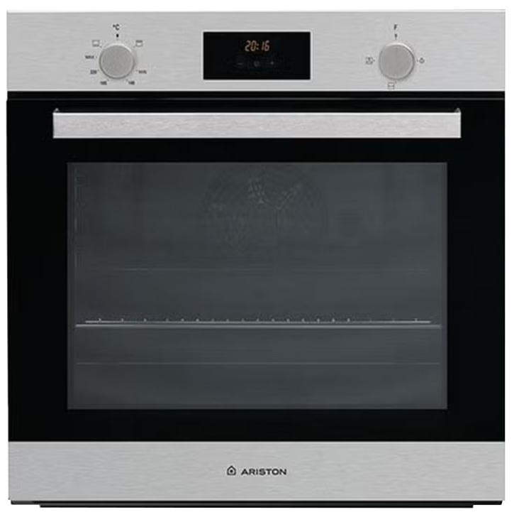 Ariston Built-in Oven , 60 Cm , 61 Liters , Gas , Digital Display , with Grill , Silver , GS33Y430IXA