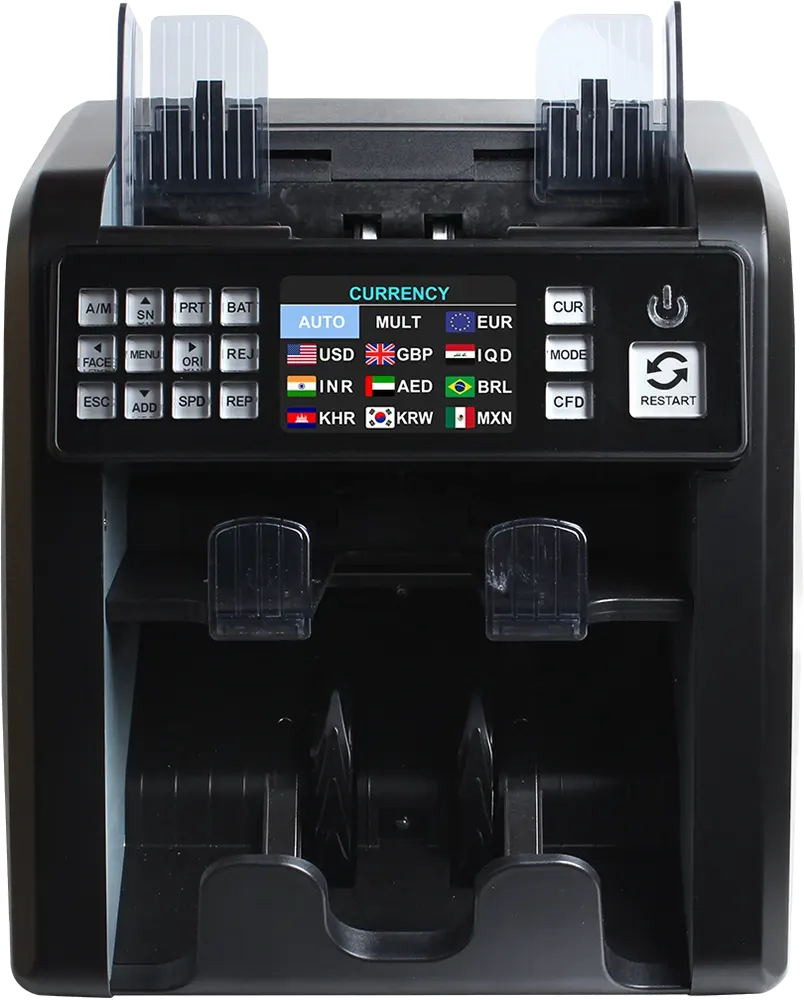 ماكينة عد نقدية لطفي جروب ، عد 10 عملات ، شاشة LCD، كشف التزوير ، درجين ، L-5000