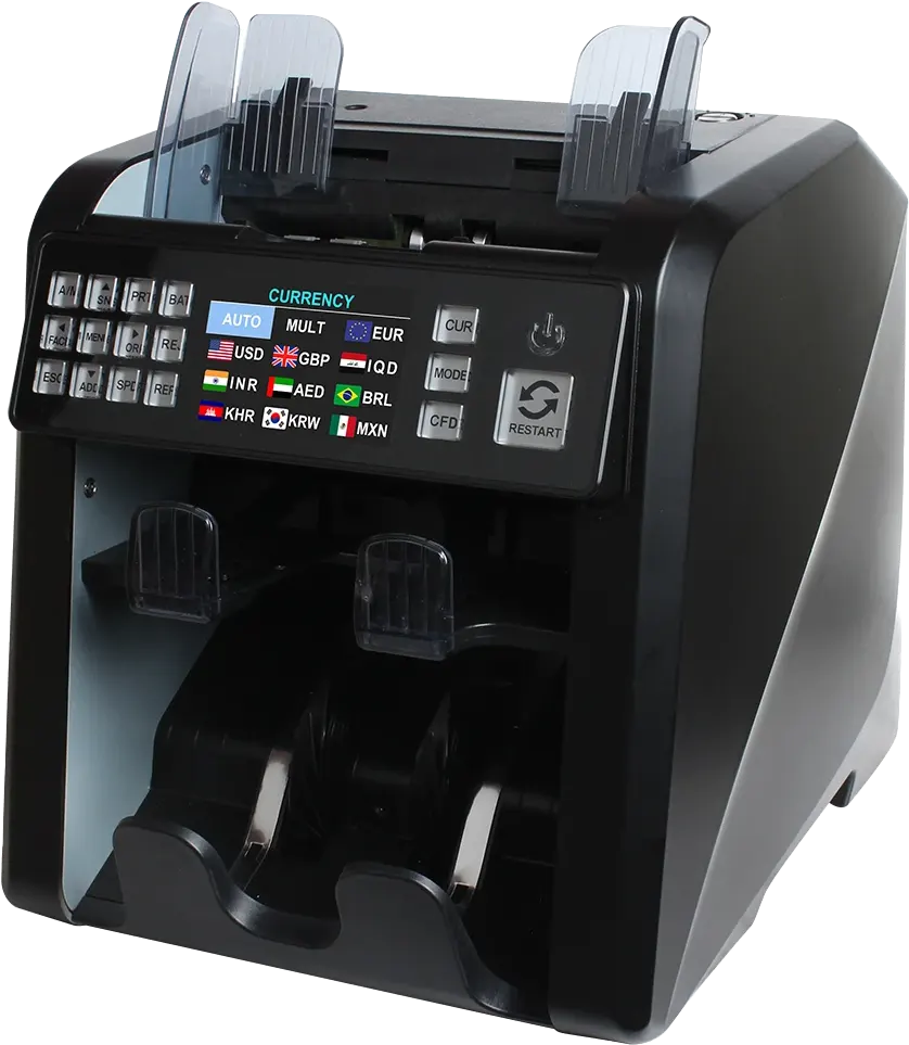 ماكينة عد نقدية لطفي جروب ، عد 10 عملات ، شاشة LCD، كشف التزوير ، درجين ، L-5000