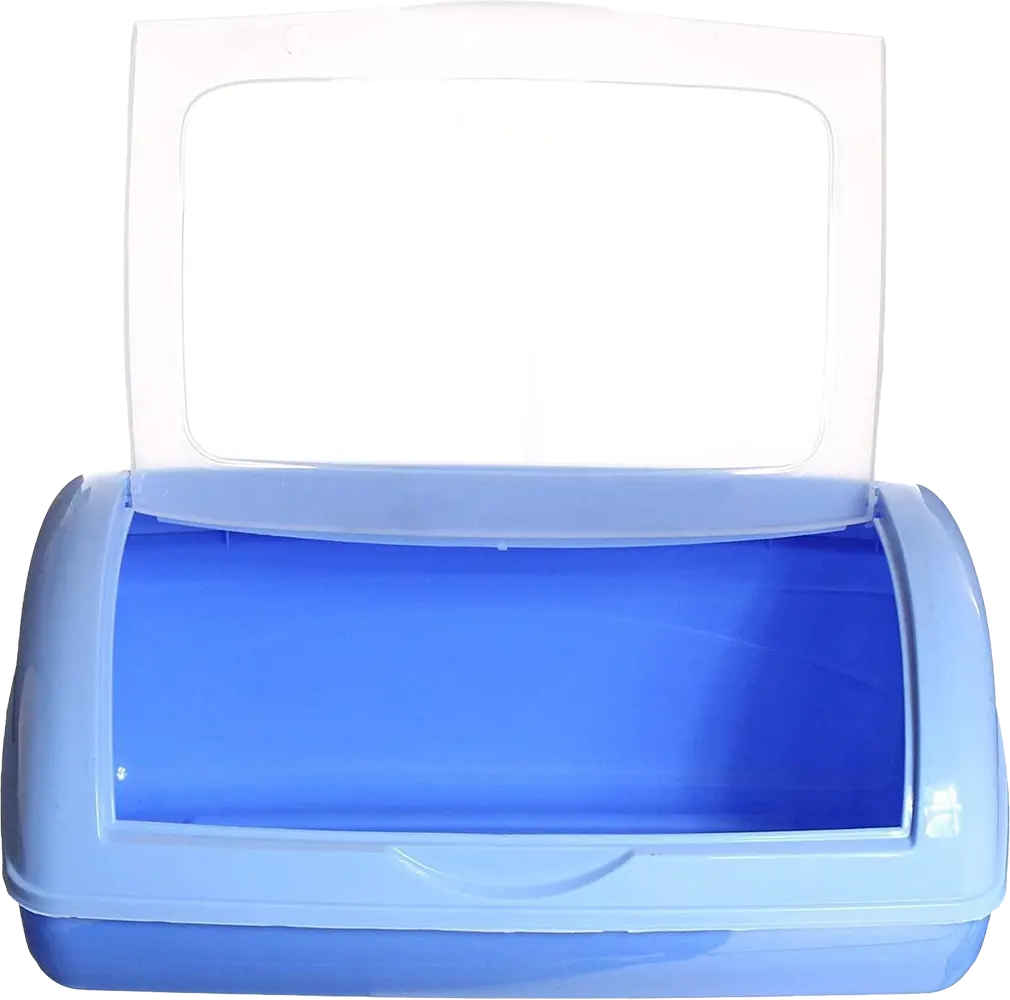 حافظة خبز بلاستيك الوطنية، بغطاء، ألوان متعددة