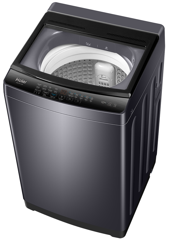 Haier Top Load Full Automatic Washing Machine, 11 kg, Digital Display, Hydraulic Door, Dark Silver, HWM110-316S8