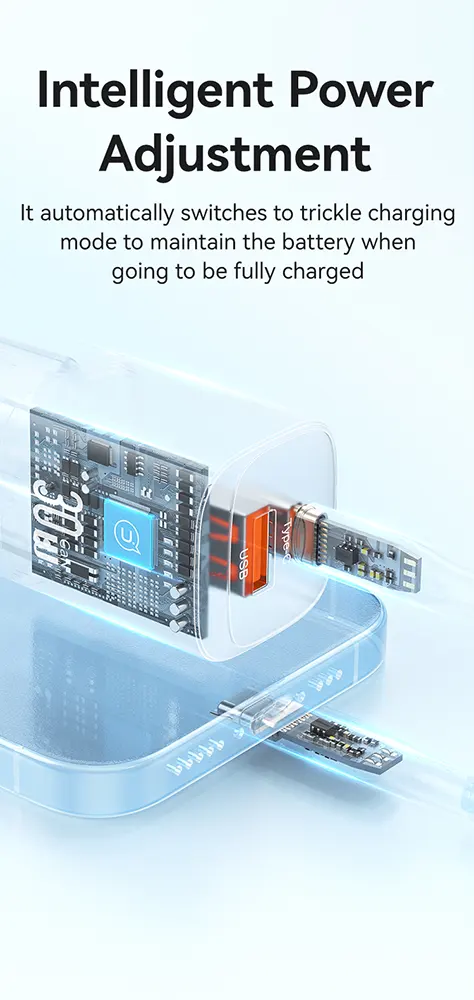 USAMS GAN Fast Charger, 30W Fast Charging, Dual Charging Ports, White, CC254TC02