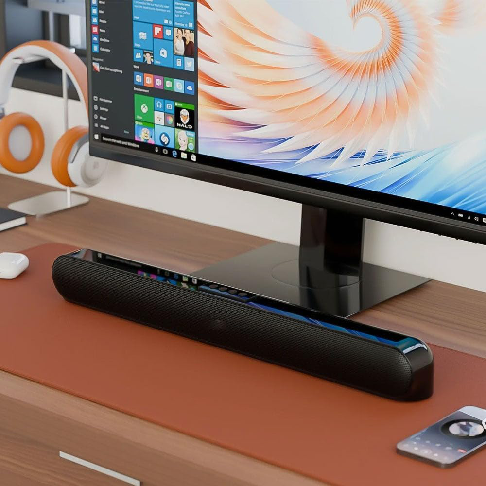 مكبر صوت مكتبي جاما ، يدعم اتصال بلوتوث و Aux و USB ، تاثير صوتي ثلاثي الابعاد ، 10 وات ، اسود ، Gt-519