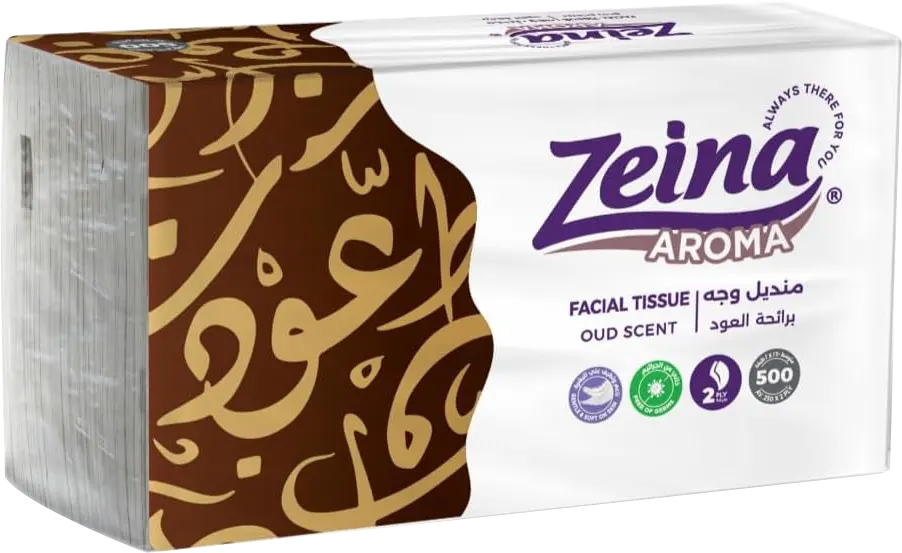 Zeina pull-out tissue box with oud fragrance, 2-ply, 500 tissues
