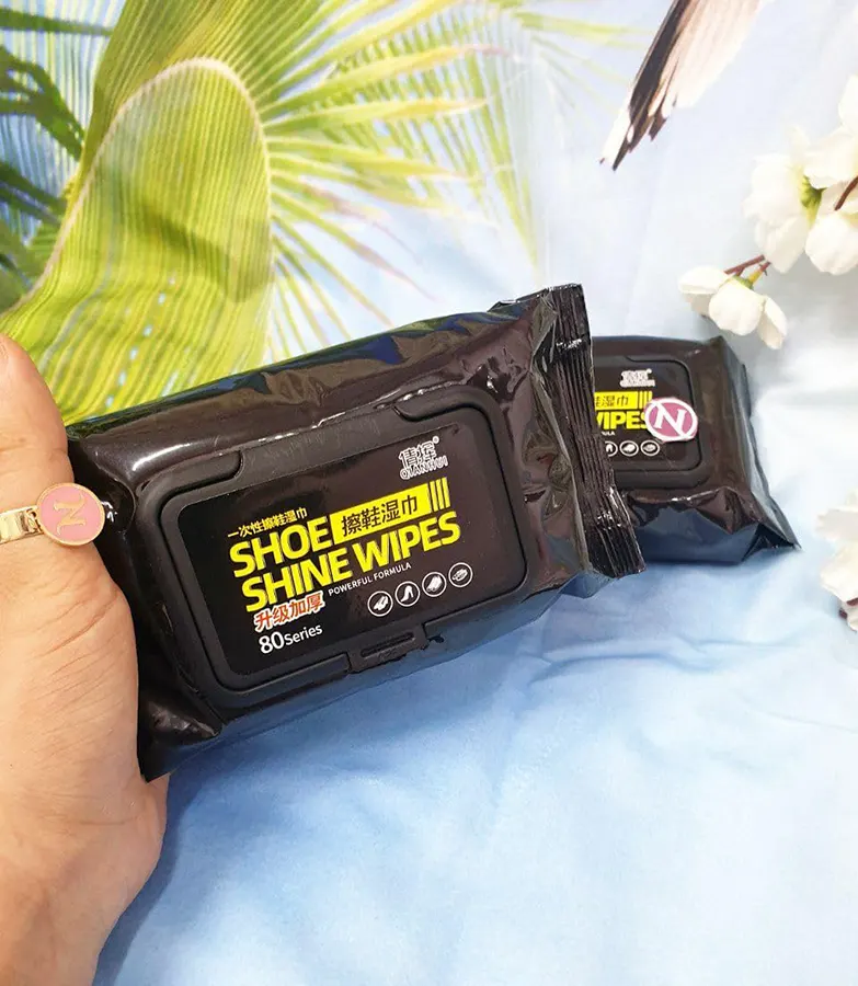 مناديل مبللة محمولة لإزالة الأوساخ وبقع الأحذية ، 827