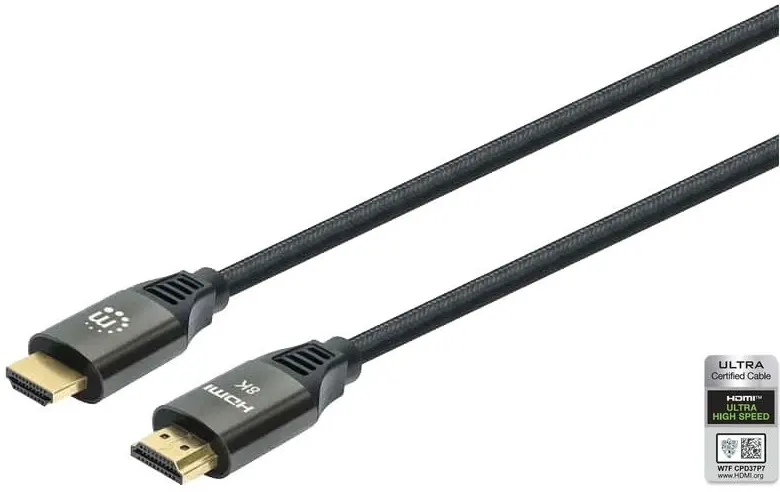 كابل ultra HDMI مانهاتن، حتى جودة 8k، معدل 60 هرتز، 2 متر، أسود، CV488
