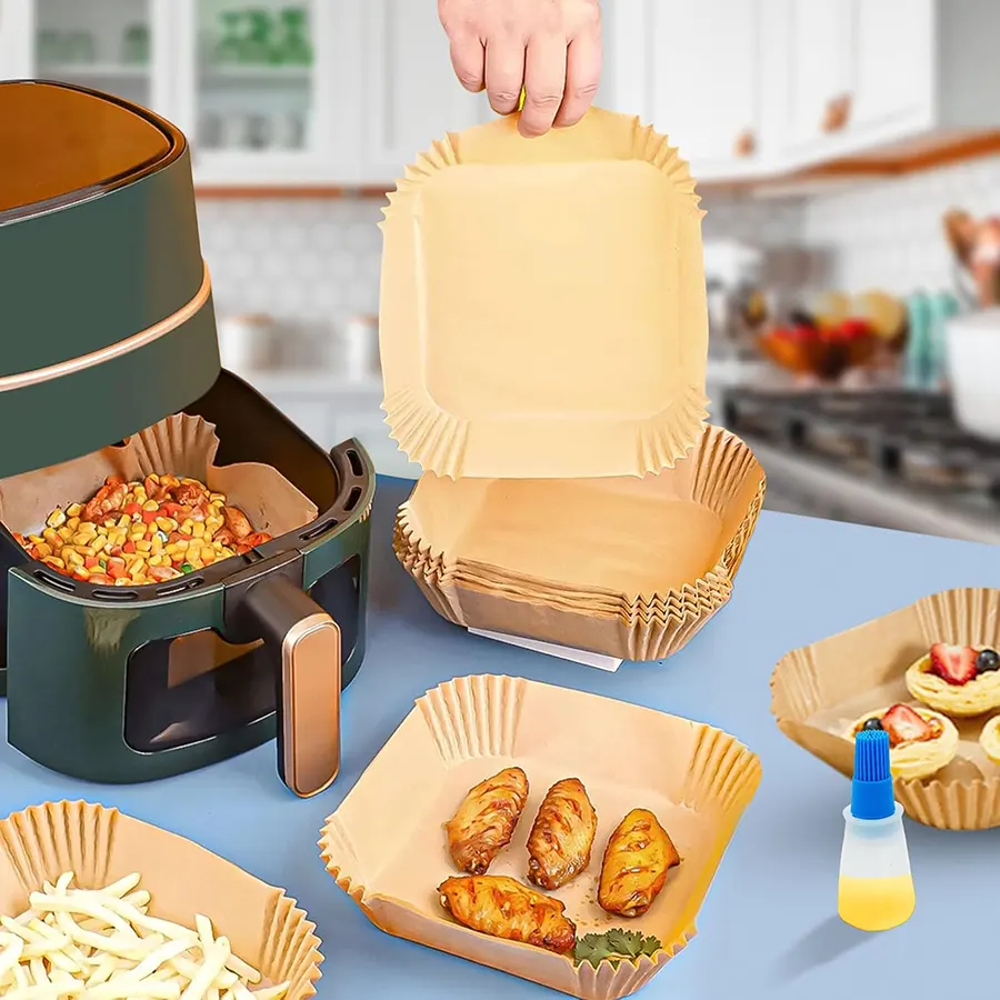 Air fryer paper, square, 1609