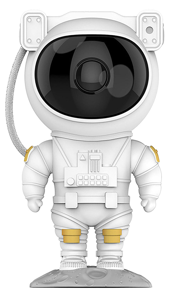 Astronaut Themed Lamp, Star And Galaxy Projector For Children's Room, Remote Control, USB Port, White