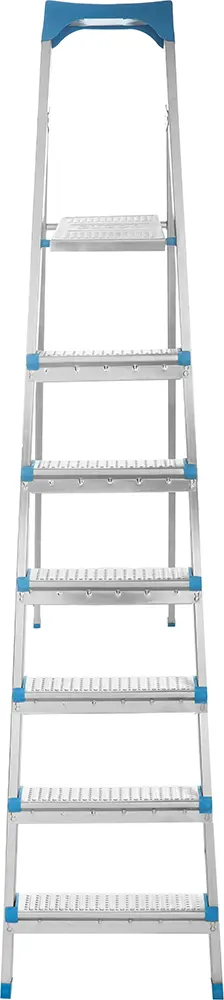 Perilla Stainless Steel Ladder, 7 Steps (6-1), Multicolor