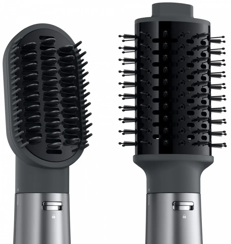 Braun Air Styler AS4.3 Hair Styling Brush, 1000 Watts, 3 Speed ​​Settings, Ionic Technology, Silver, AS-430E (with TechMe Warranty)
