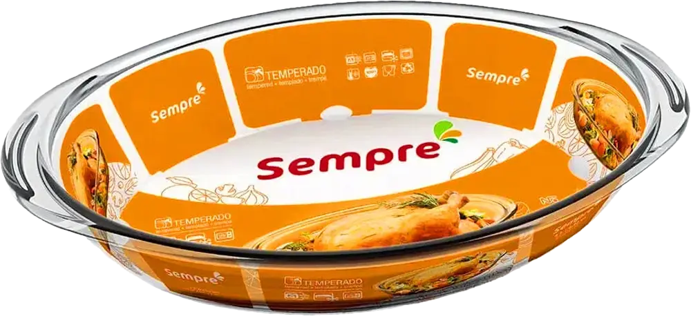 Pyrex Sempre Ovel Casserole, 1.57 Liters, Transparent