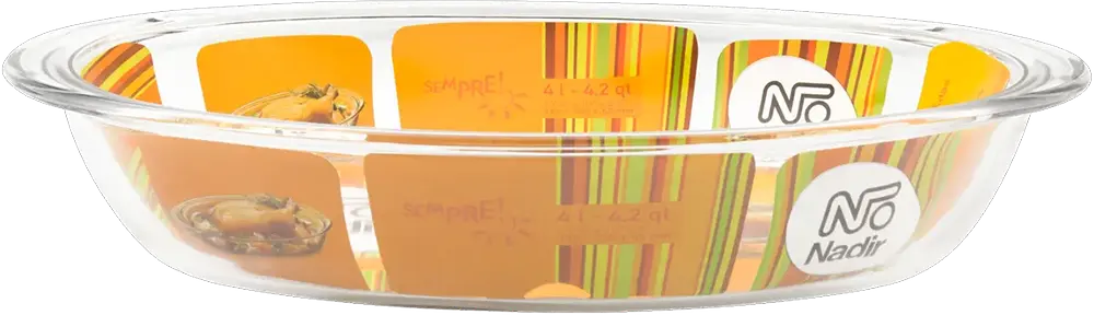 Pyrex Sempre Ovel Casserole, 4 Liters, Transparent