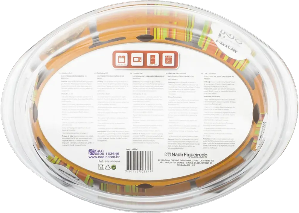 Pyrex Sempre Ovel Casserole, 4 Liters, Transparent