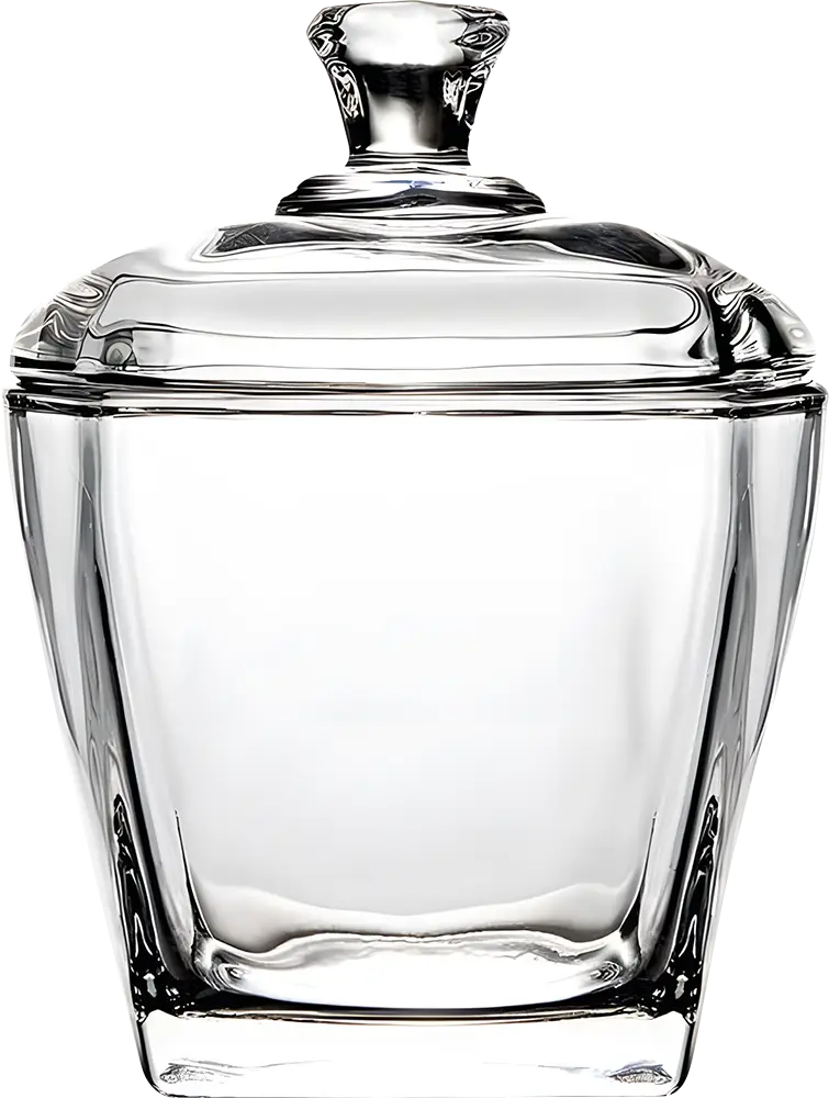 Blinkmax Glass Bonbonniere, 300ml, with Glass Lid, Transparent, Z0127