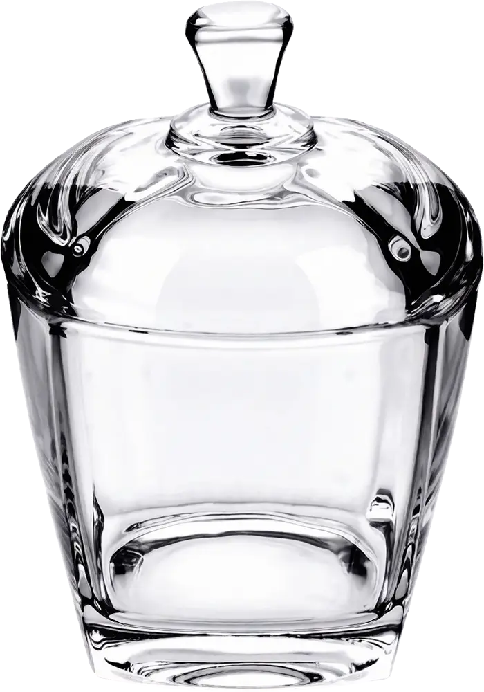 Blinkmax Glass Bonbonniere, 300ml, with Glass Lid, Transparent, Z0127