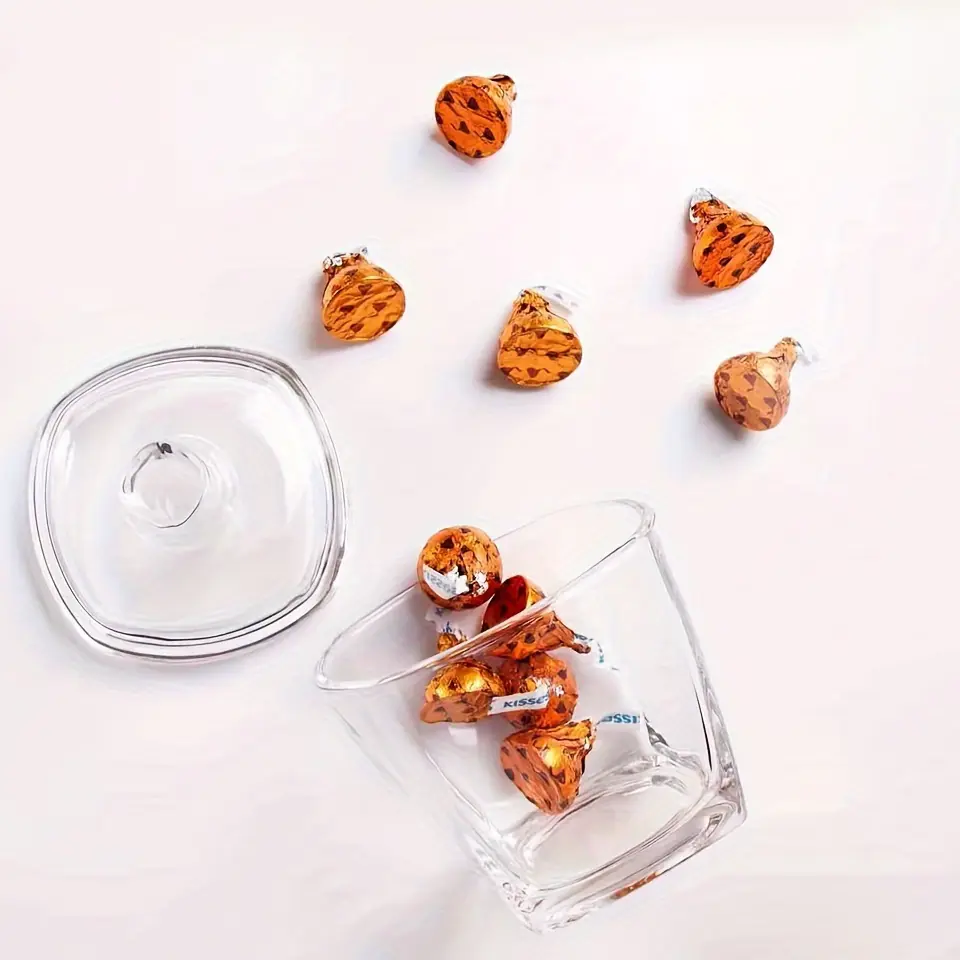 Blinkmax Glass Bonbonniere, 300ml, with Glass Lid, Transparent, Z0127