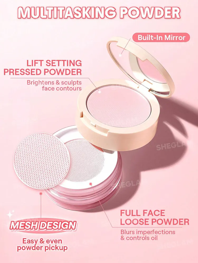 Sheglam Insta ready Ultra fine Blur & Lift Setting Powder Duo, Bubblegum