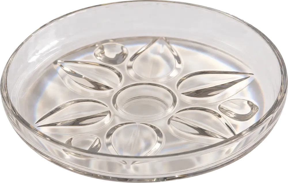 Blinkmax Flat Glass Bonbonniere, 7 Inch, Without Lid, Clear, LZ0129