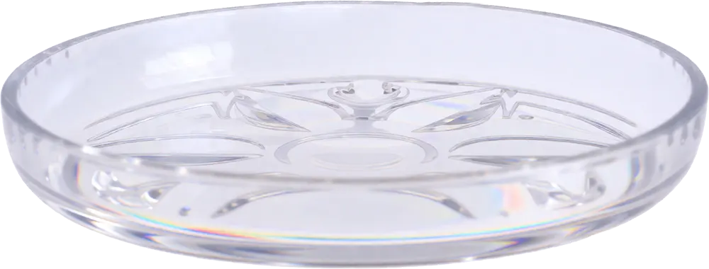 Blinkmax Flat Glass Bonbonniere, 7 Inch, Without Lid, Clear, LZ0129