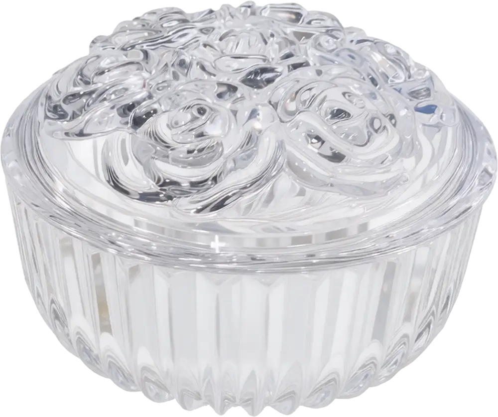 Blinkmax Glass Bonbonniere, Glass Lid, Transparent, LZ0137