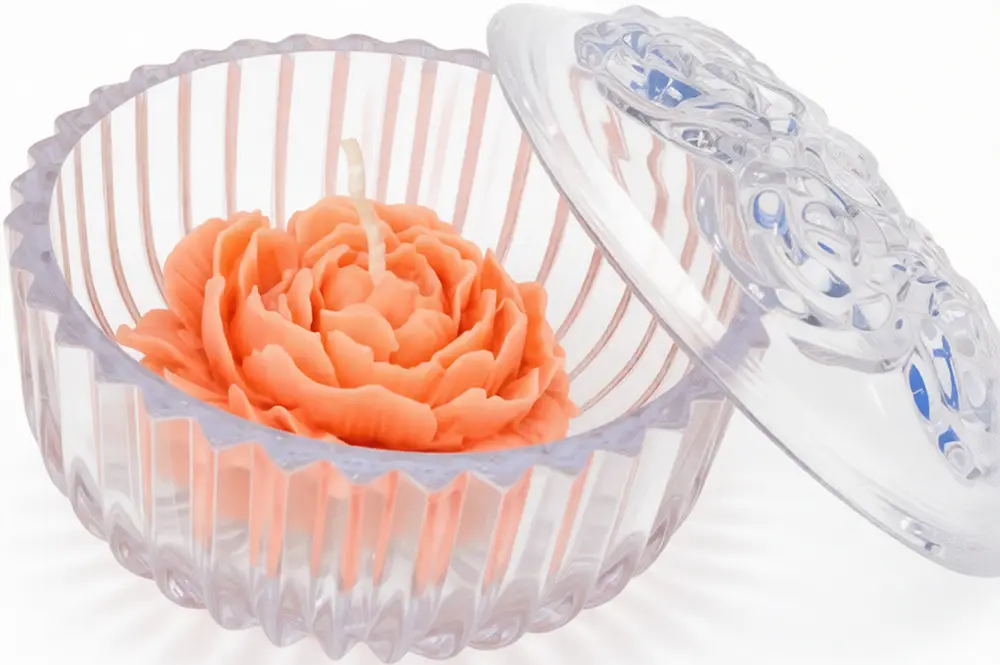 Blinkmax Glass Bonbonniere, Glass Lid, Transparent, LZ0137