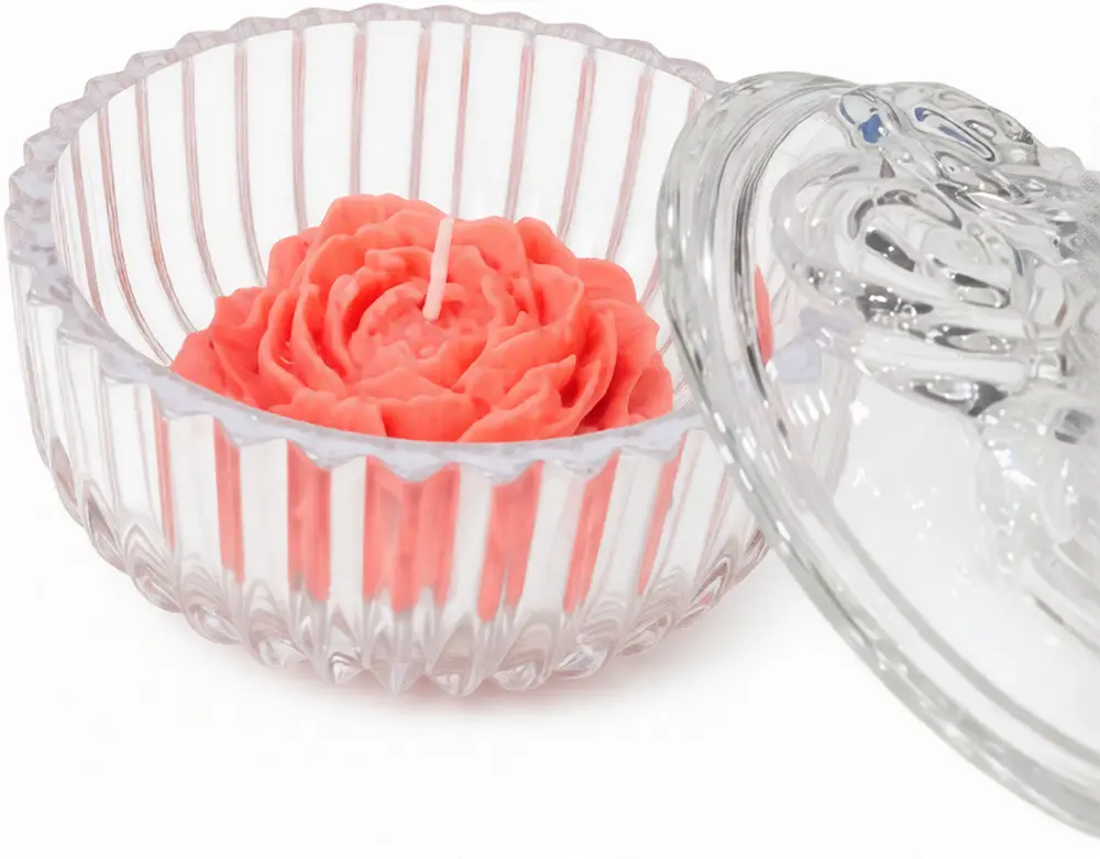 Blinkmax Glass Bonbonniere, Glass Lid, Transparent, LZ0137