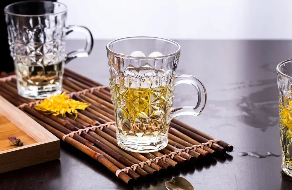 Blinkmax Glass Mug Set, 6 Pieces, 208ml Capacity, Clear Color, Model KTZB114