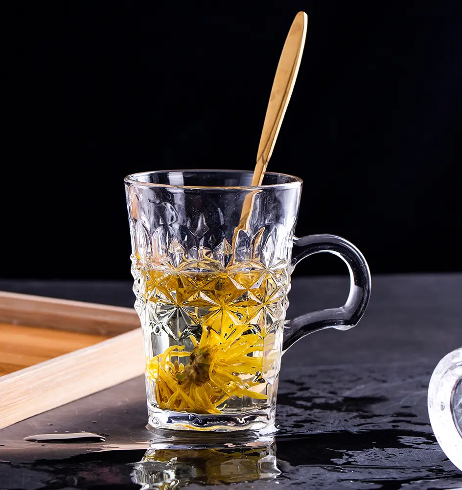 Blinkmax Glass Mug Set, 6 Pieces, 208ml Capacity, Clear Color, Model KTZB114