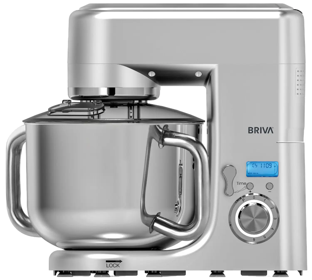 عجان كهربائي بريفا ، 1500 وات ، 10 لتر ، 8 سرعات ، شاشة ديجيتال ، سيلفر ، BH169