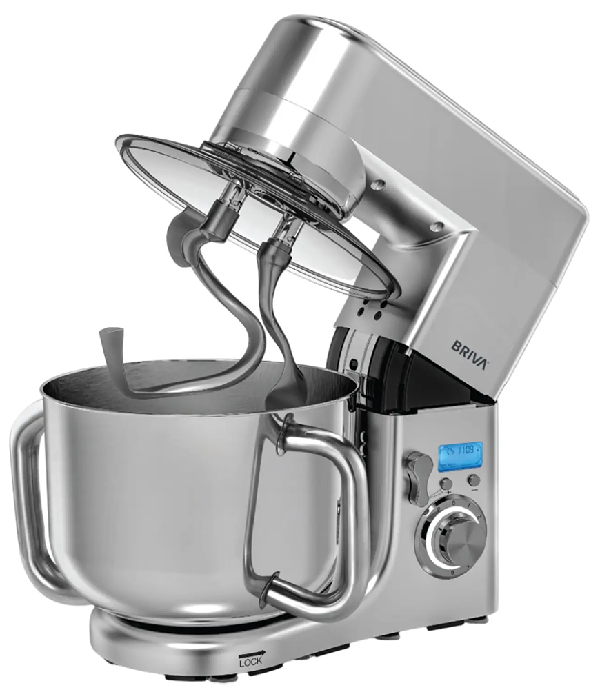 عجان كهربائي بريفا ، 1500 وات ، 10 لتر ، 8 سرعات ، شاشة ديجيتال ، سيلفر ، BH169