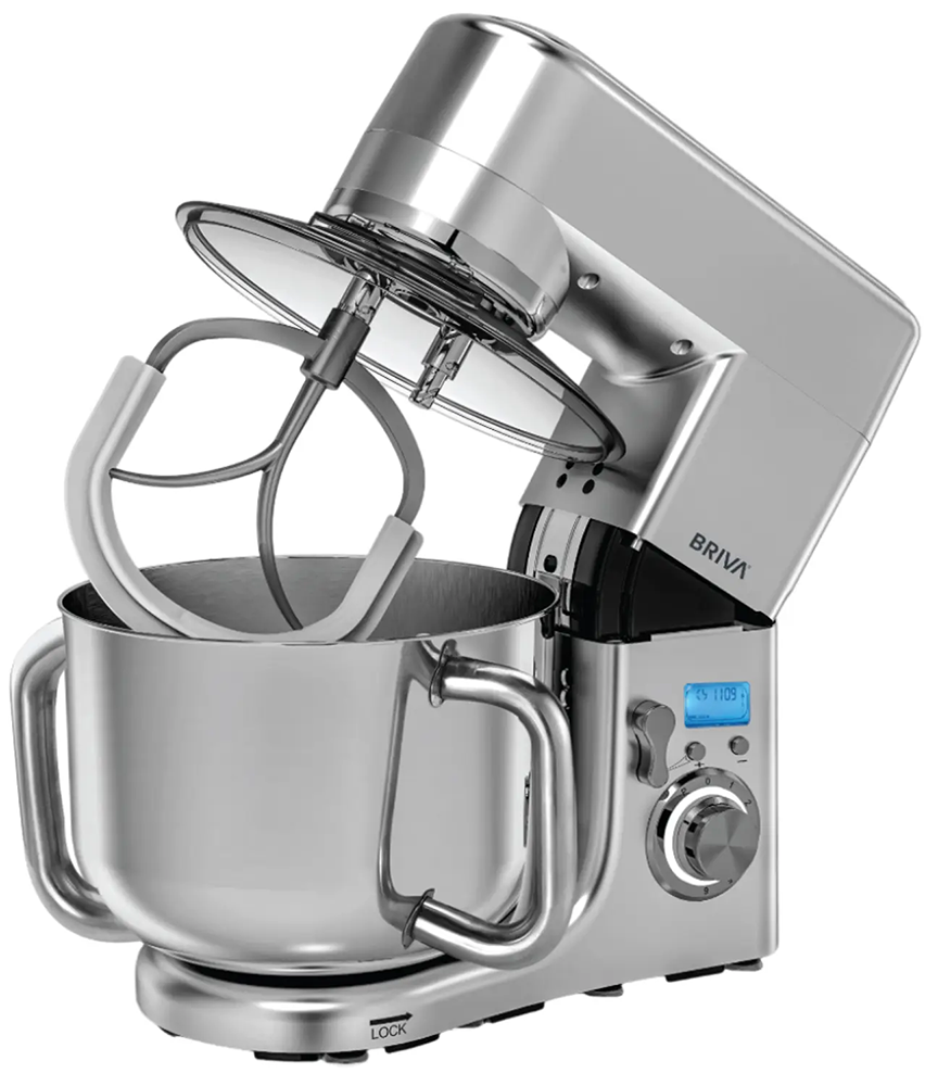 عجان كهربائي بريفا ، 1500 وات ، 10 لتر ، 8 سرعات ، شاشة ديجيتال ، سيلفر ، BH169